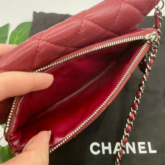 Chanel Quilted Flap Bag Classic Lambskin WOC Mini Wallet on Chain Mineral Nights - Picture 13 of 16